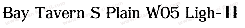 Bay Tavern S Plain W05 Ligh字体转换